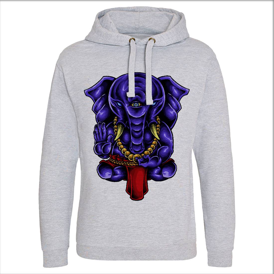 Ganesha Mens Hoodie Without Pocket Religion A423