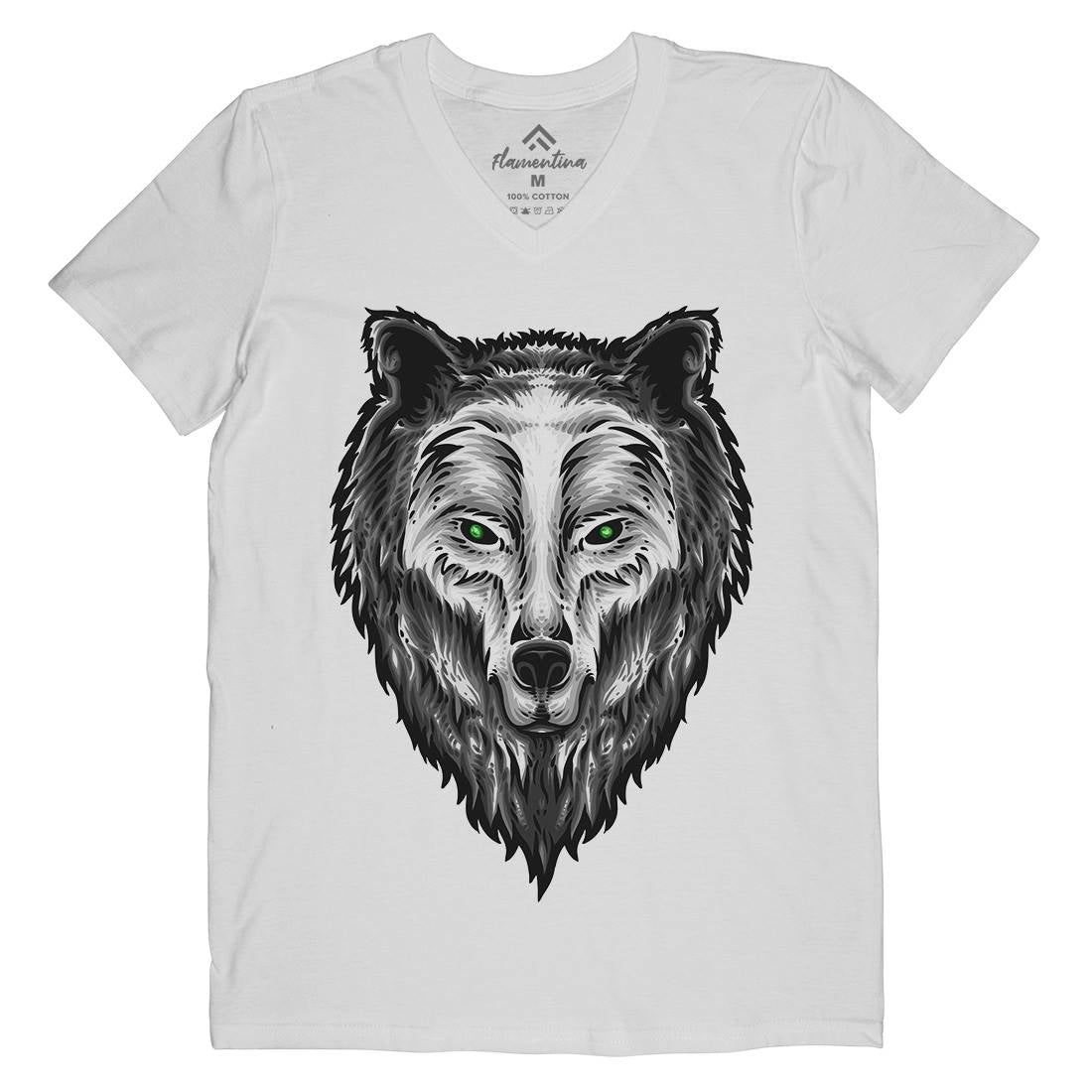 Guardian Spirit Mens V-Neck T-Shirt Animals A424