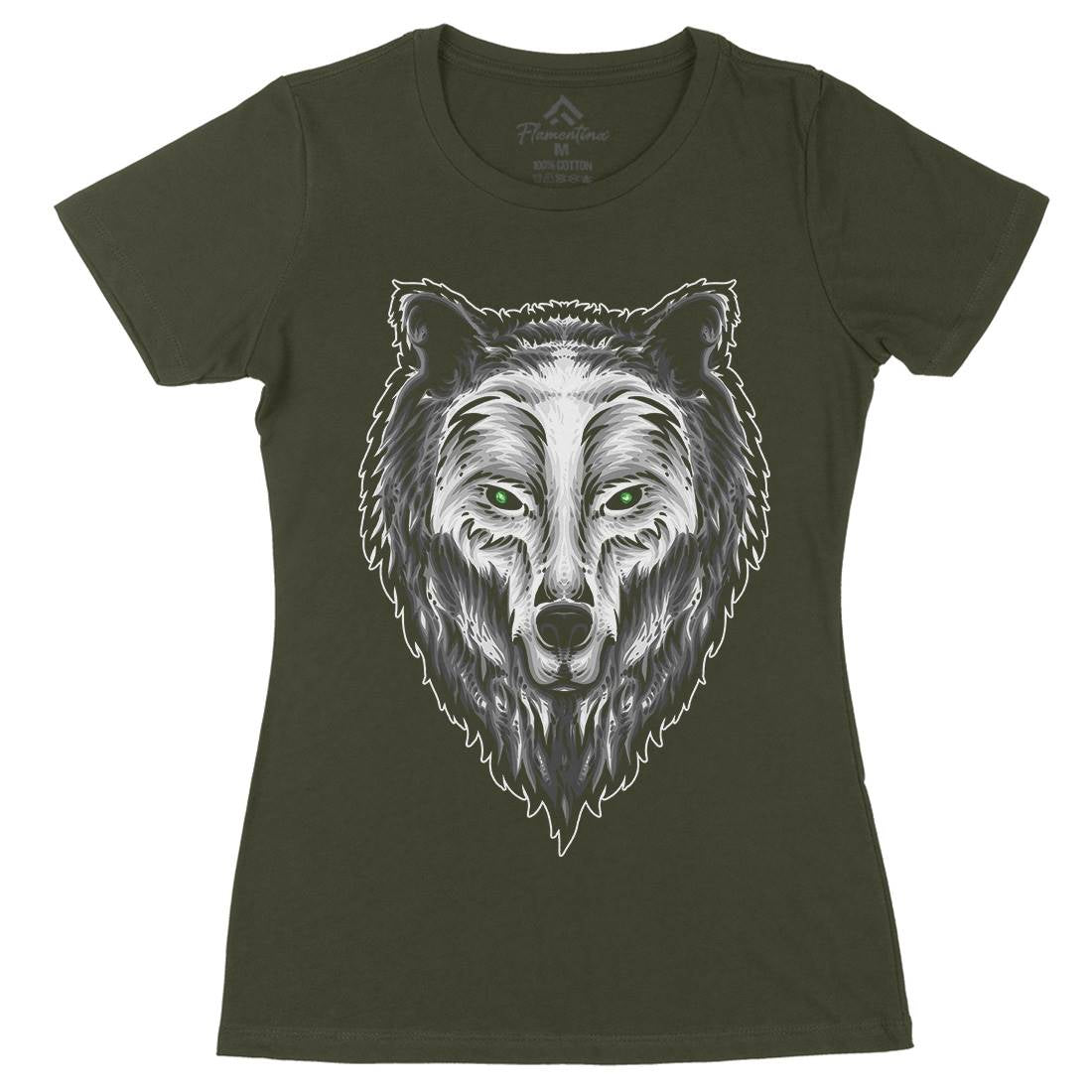 Guardian Spirit Womens Organic Crew Neck T-Shirt Animals A424