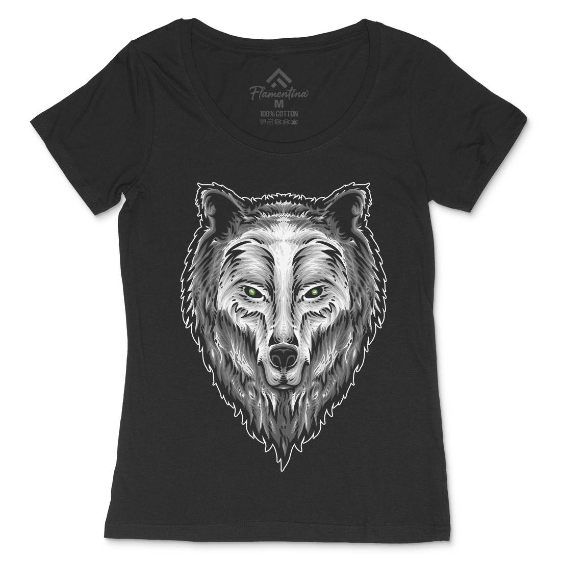 Guardian Spirit Womens Scoop Neck T-Shirt Animals A424