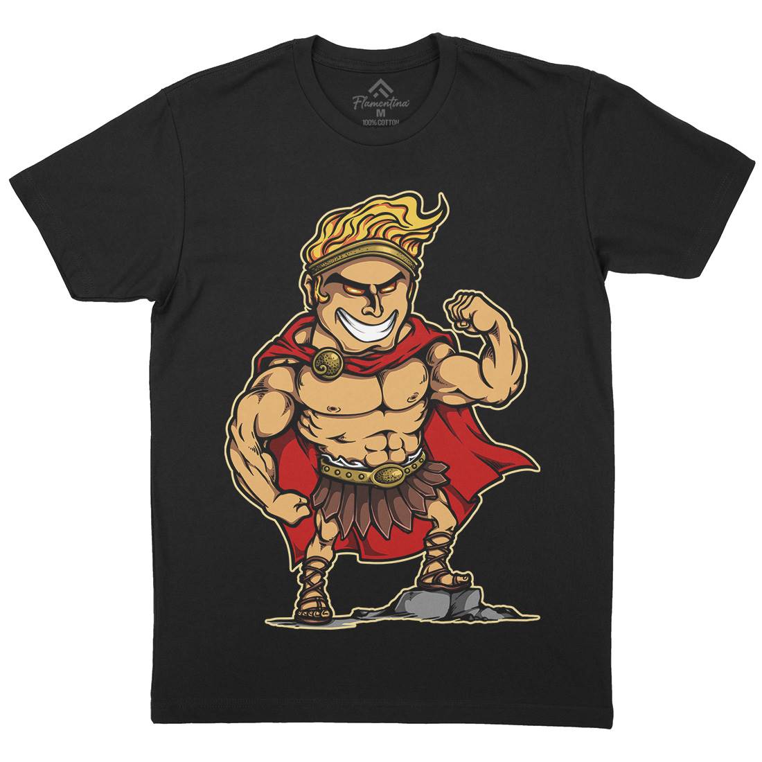 Hercules Mens Organic Crew Neck T-Shirt Warriors A425