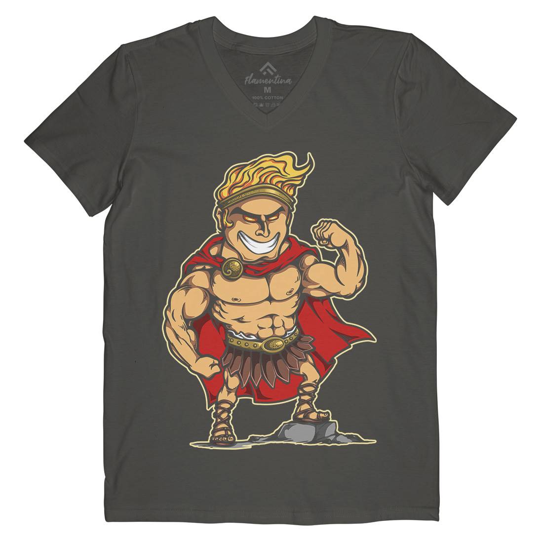 Hercules Mens V-Neck T-Shirt Warriors A425