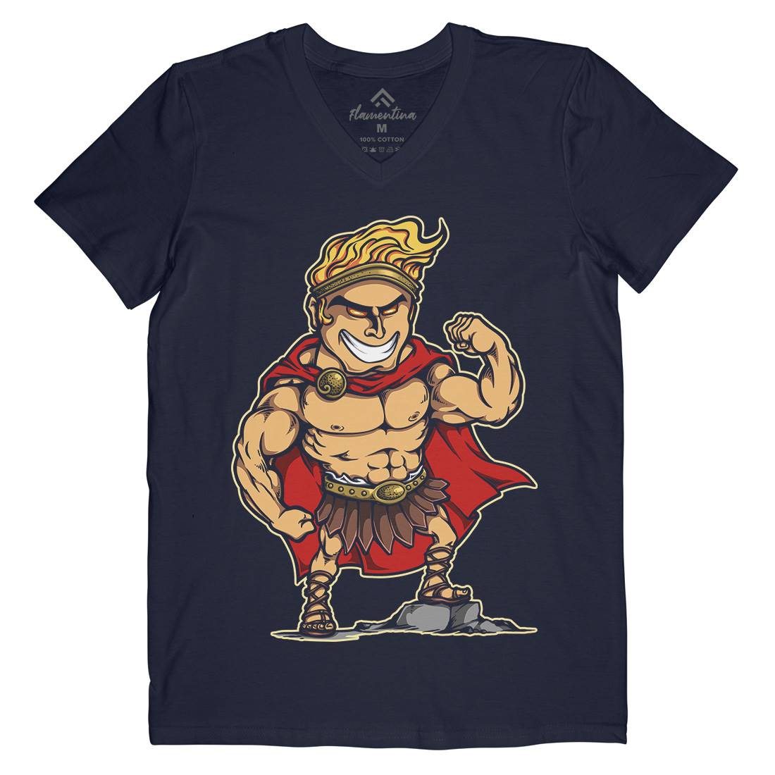 Hercules Mens V-Neck T-Shirt Warriors A425