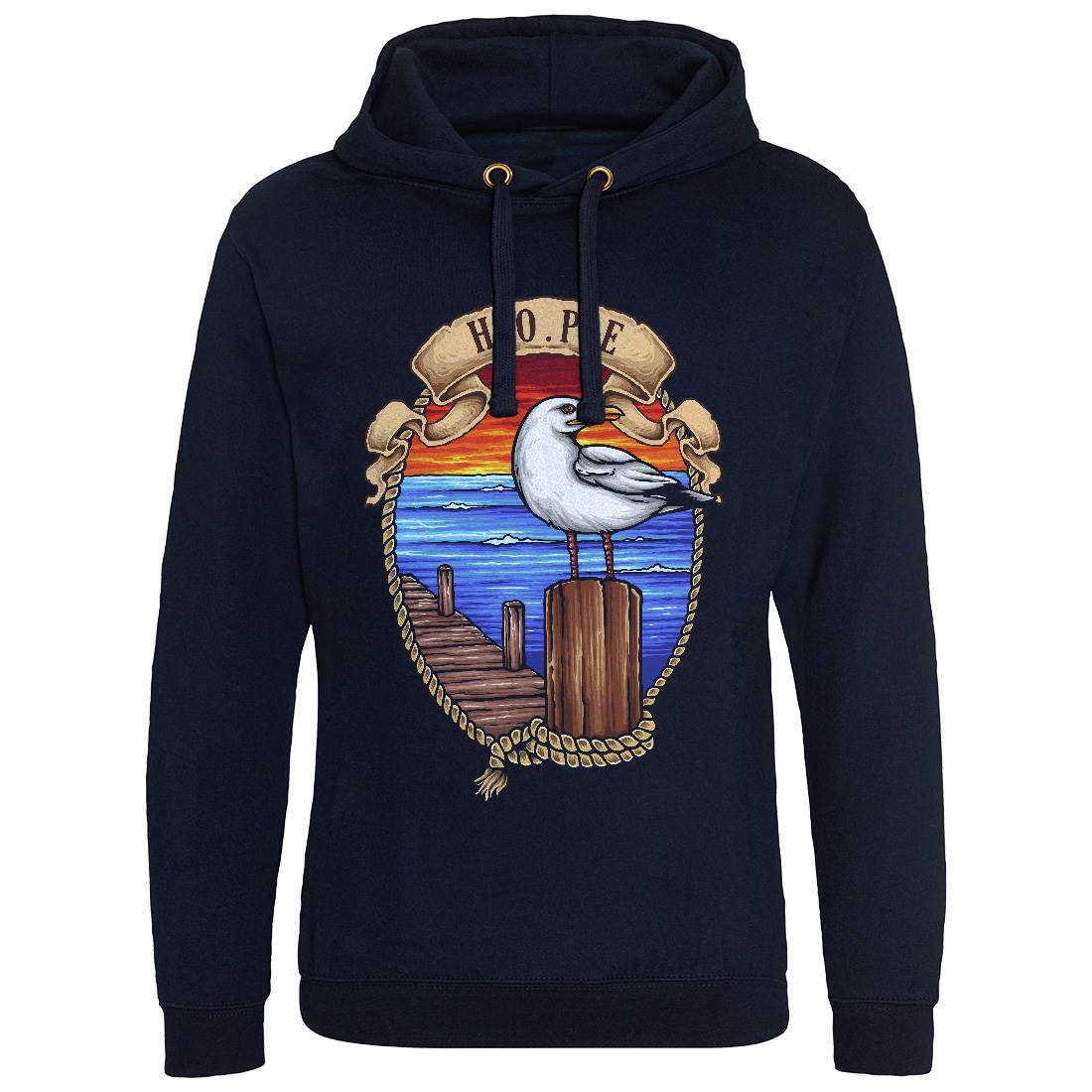 Hope Mens Hoodie Without Pocket Navy A426