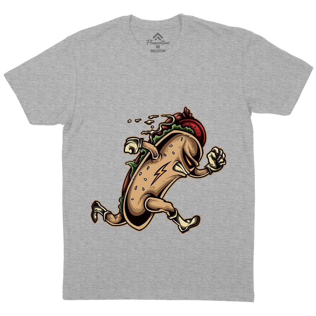 Hot Dog Mens Organic Crew Neck T-Shirt Food A427