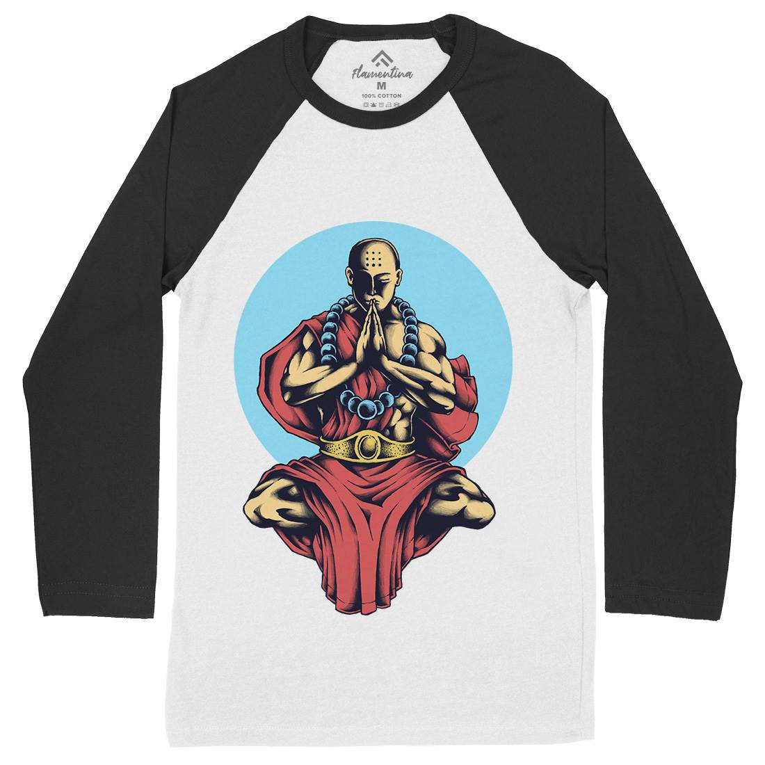Inner Peace Mens Long Sleeve Baseball T-Shirt Religion A428