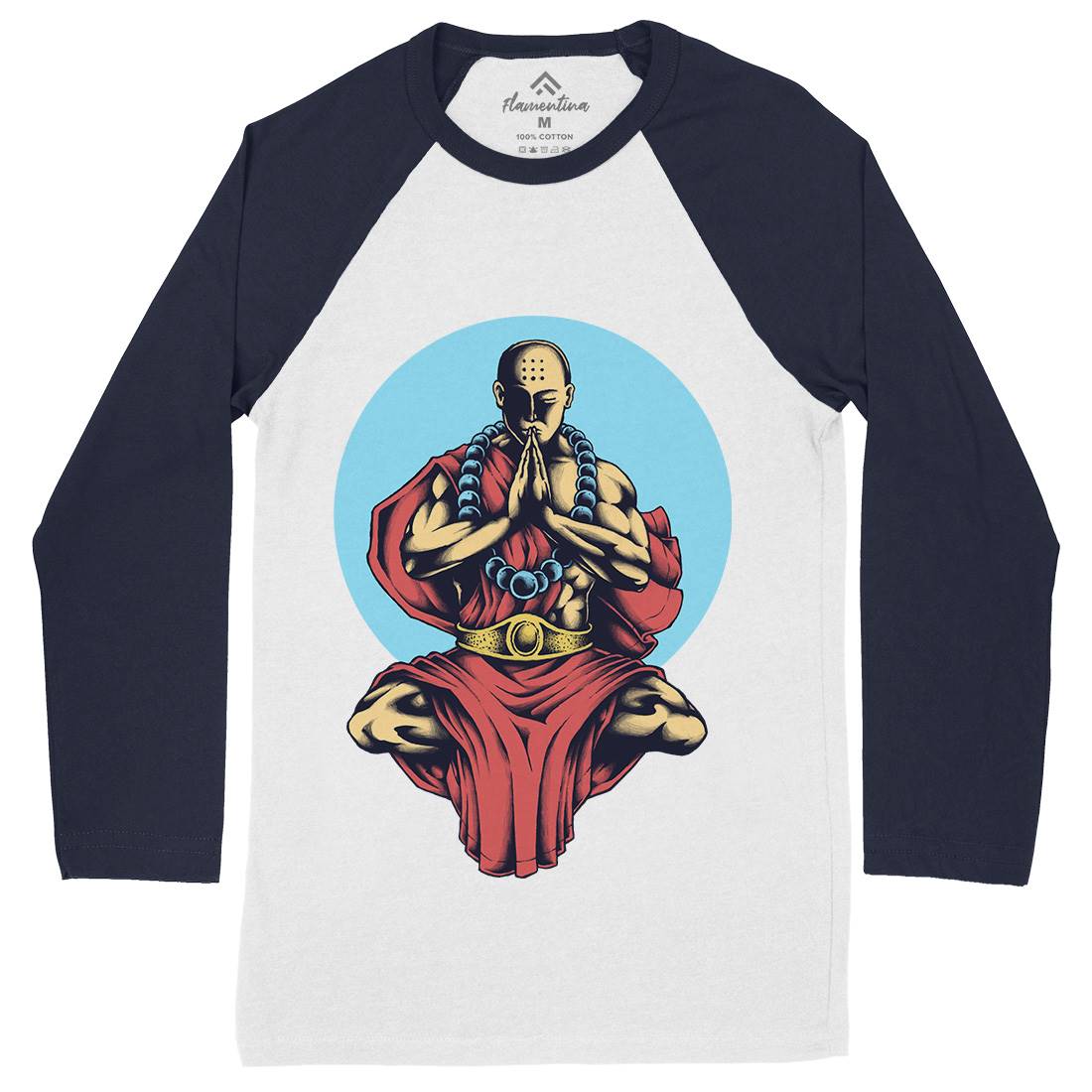 Inner Peace Mens Long Sleeve Baseball T-Shirt Religion A428