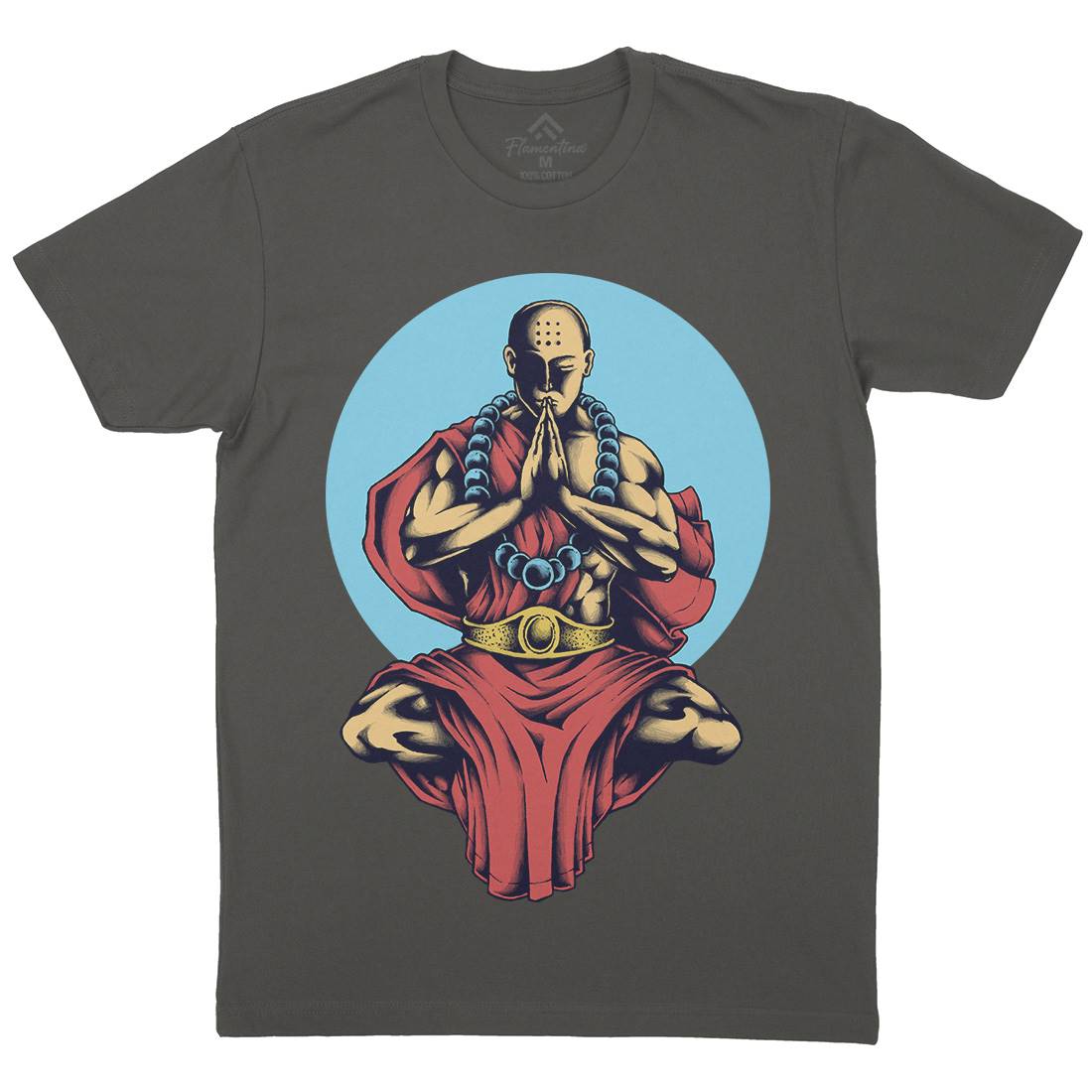 Inner Peace Mens Organic Crew Neck T-Shirt Religion A428