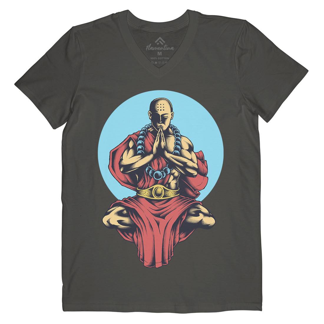 Inner Peace Mens V-Neck T-Shirt Religion A428