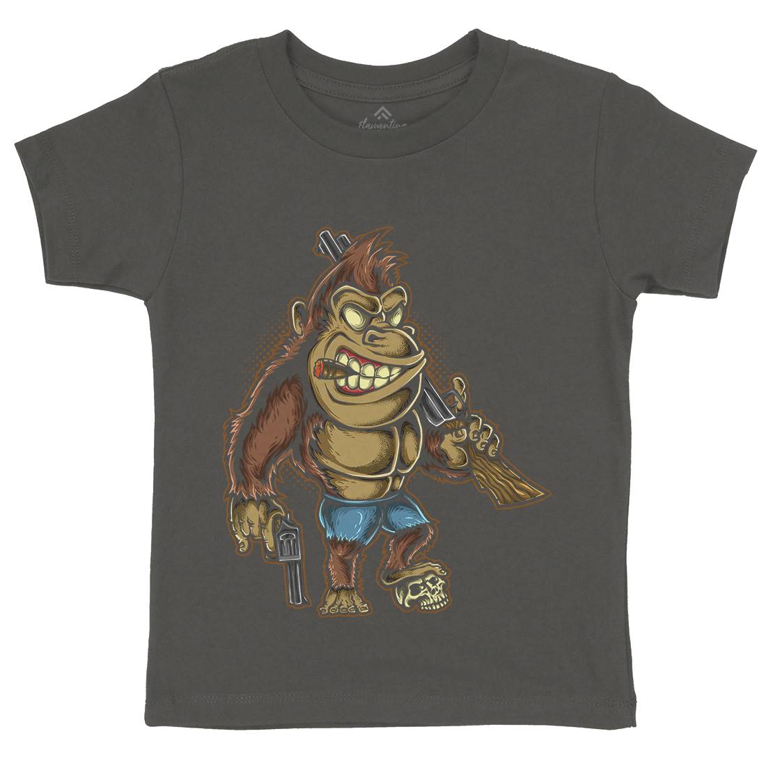 Killer Kong Kids Organic Crew Neck T-Shirt Animals A429
