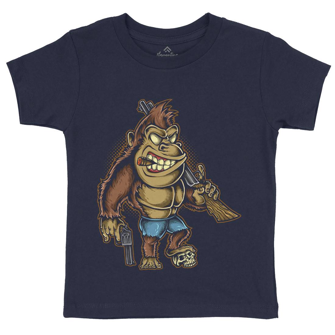 Killer Kong Kids Organic Crew Neck T-Shirt Animals A429