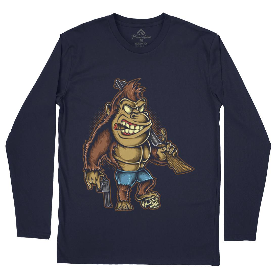 Killer Kong Mens Long Sleeve T-Shirt Animals A429