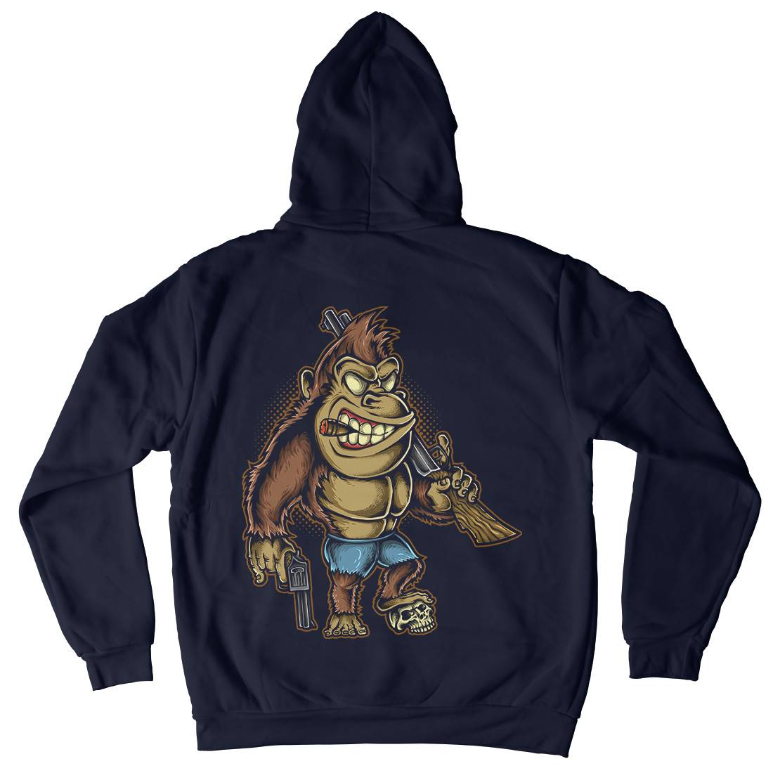 Killer Kong Mens Hoodie With Pocket Animals A429