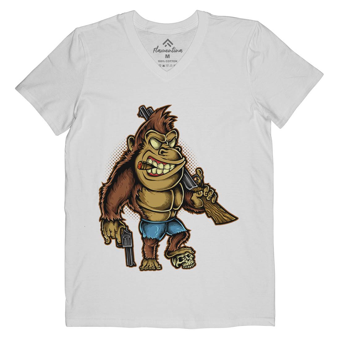 Killer Kong Mens V-Neck T-Shirt Animals A429
