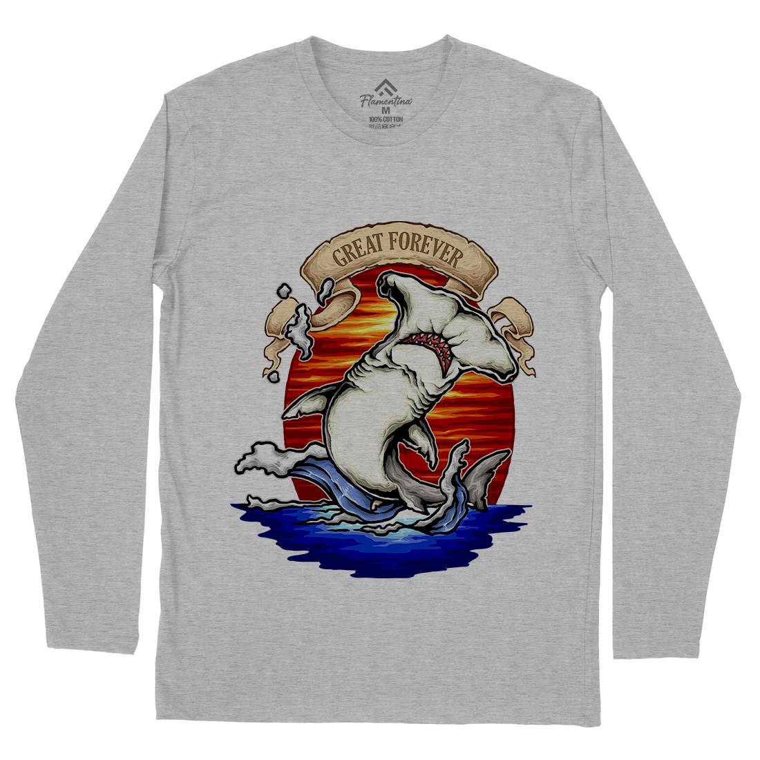 King Of The Ocean Mens Long Sleeve T-Shirt Navy A430