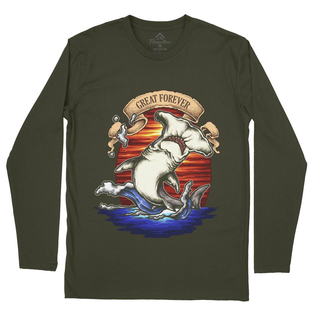 King Of The Ocean Mens Long Sleeve T-Shirt Navy A430