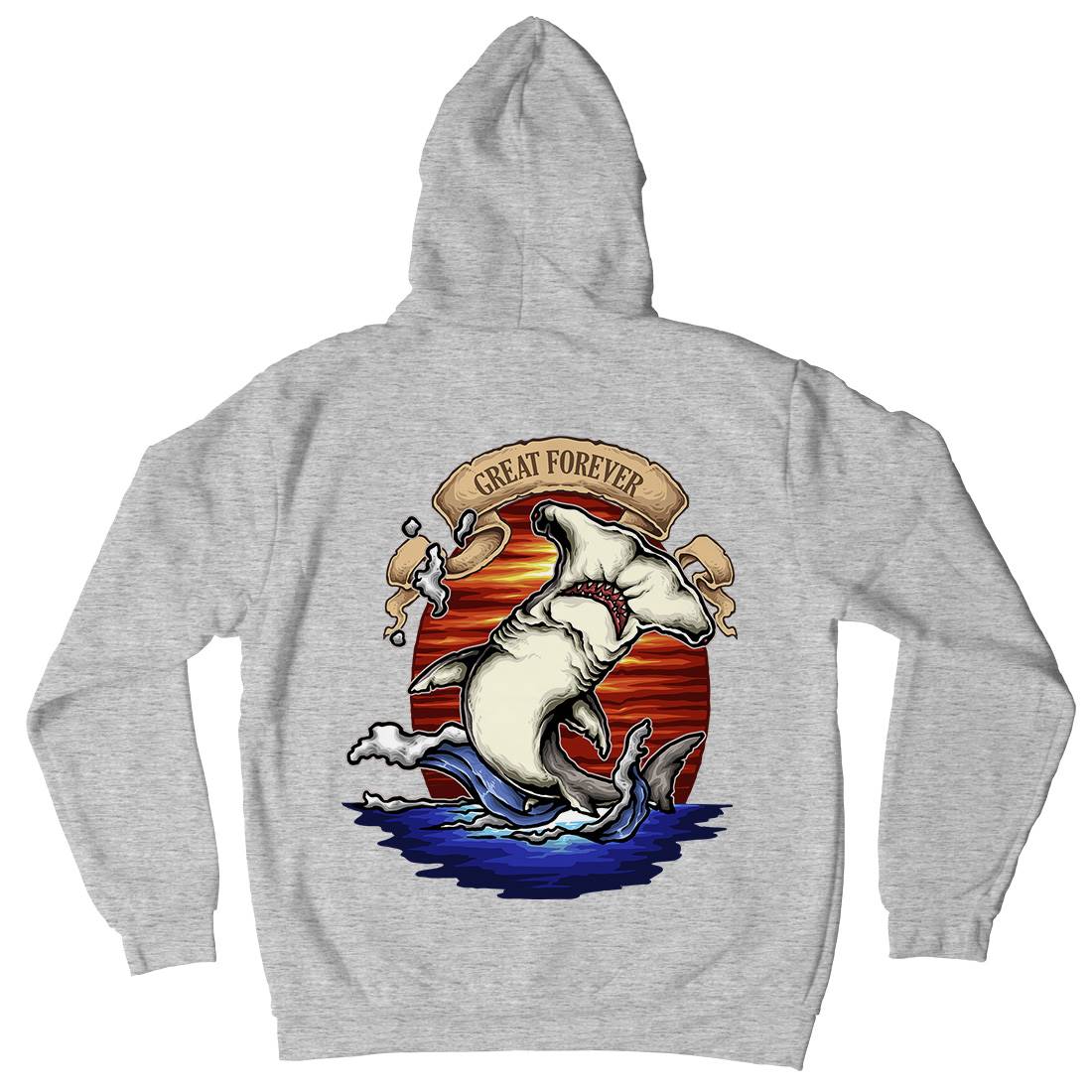 King Of The Ocean Mens Hoodie With Pocket Navy A430