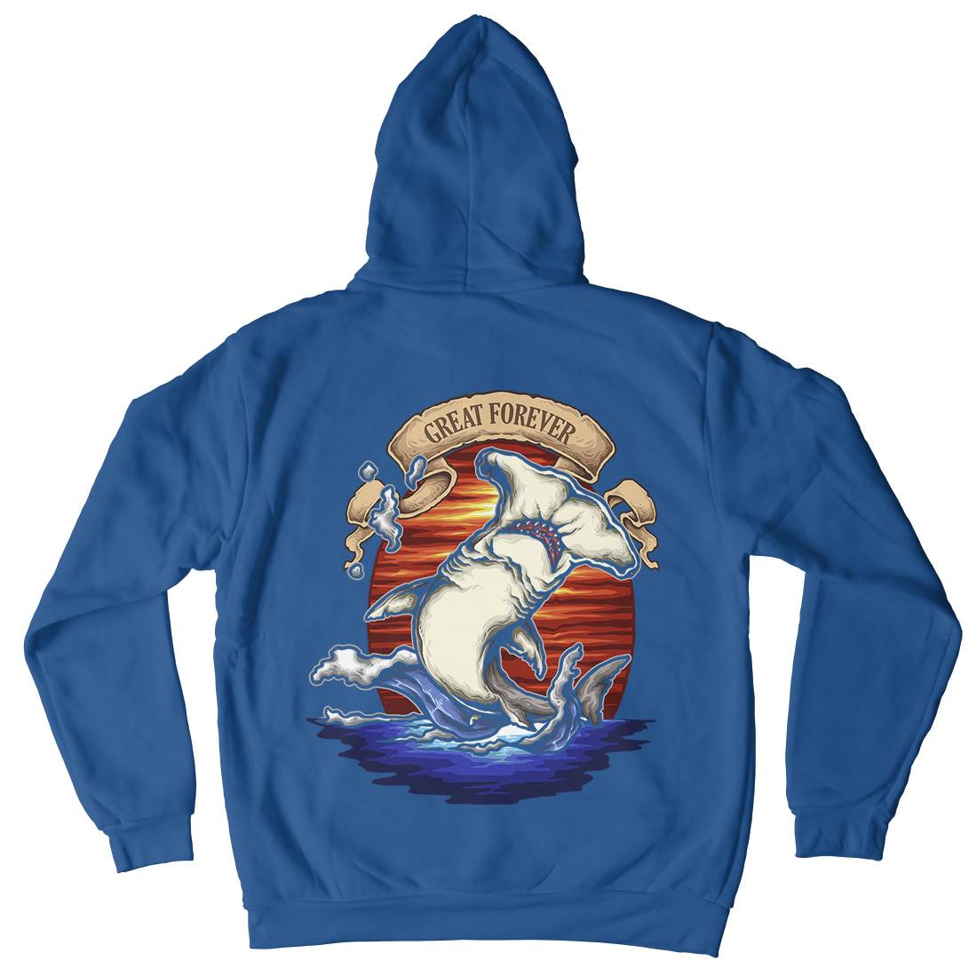 King Of The Ocean Mens Hoodie With Pocket Navy A430