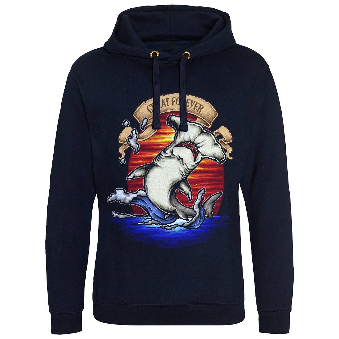 King Of The Ocean Mens Hoodie Without Pocket Navy A430