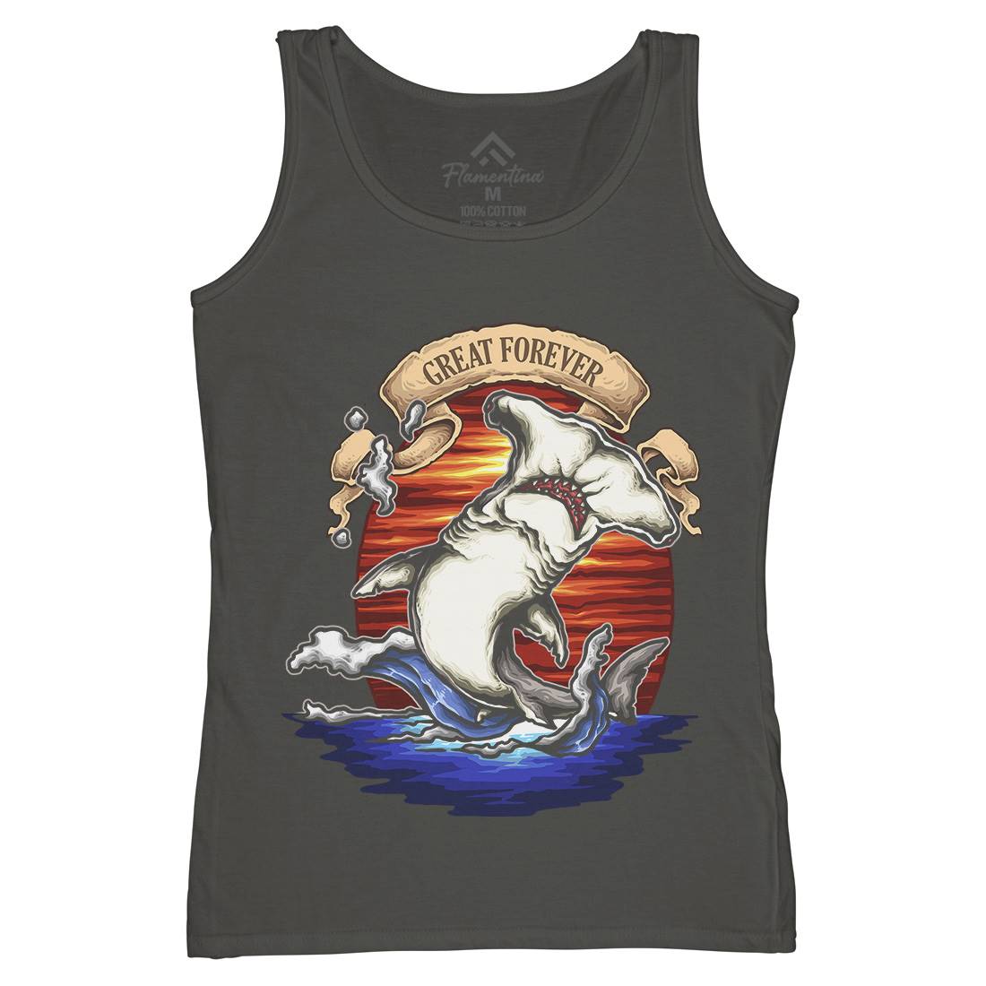 King Of The Ocean Womens Organic Tank Top Vest Navy A430