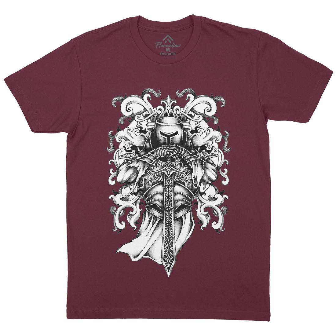Knight And Armor Mens Organic Crew Neck T-Shirt Warriors A431