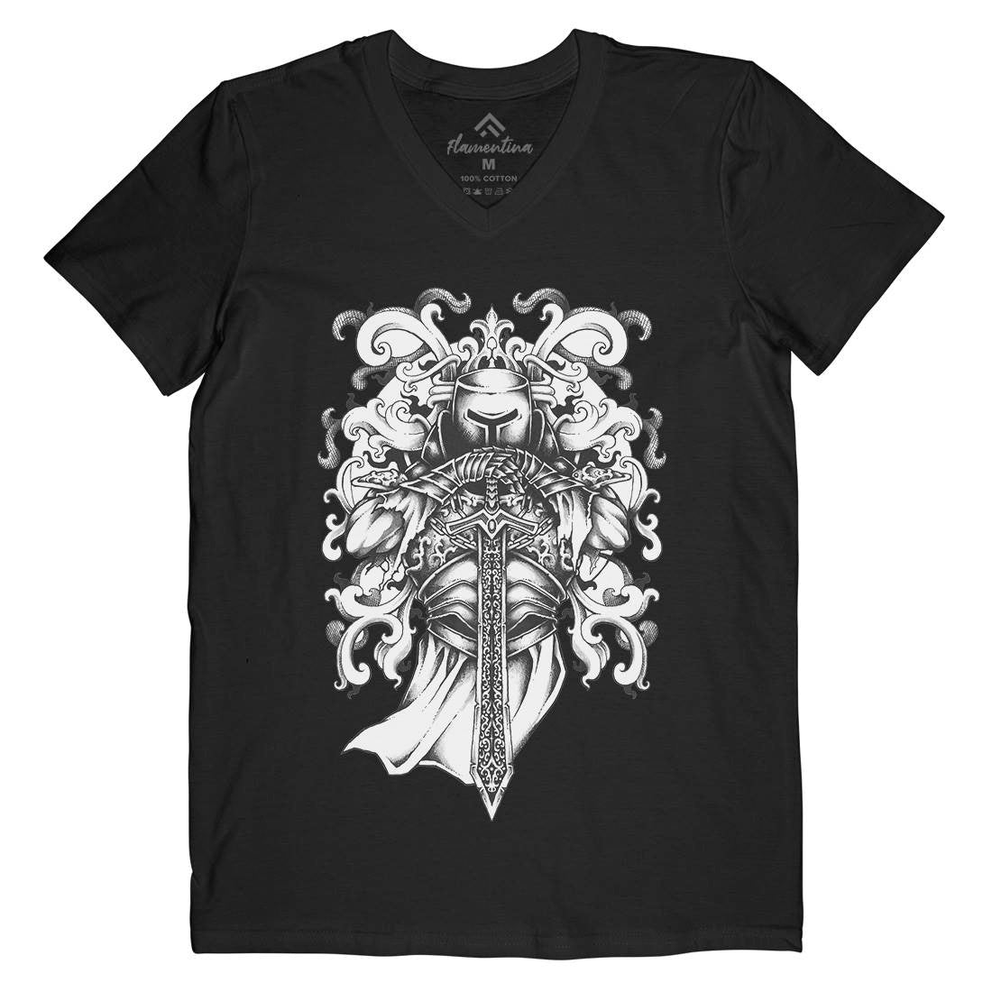 Knight And Armor Mens V-Neck T-Shirt Warriors A431