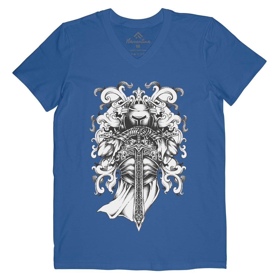 Knight And Armor Mens V-Neck T-Shirt Warriors A431