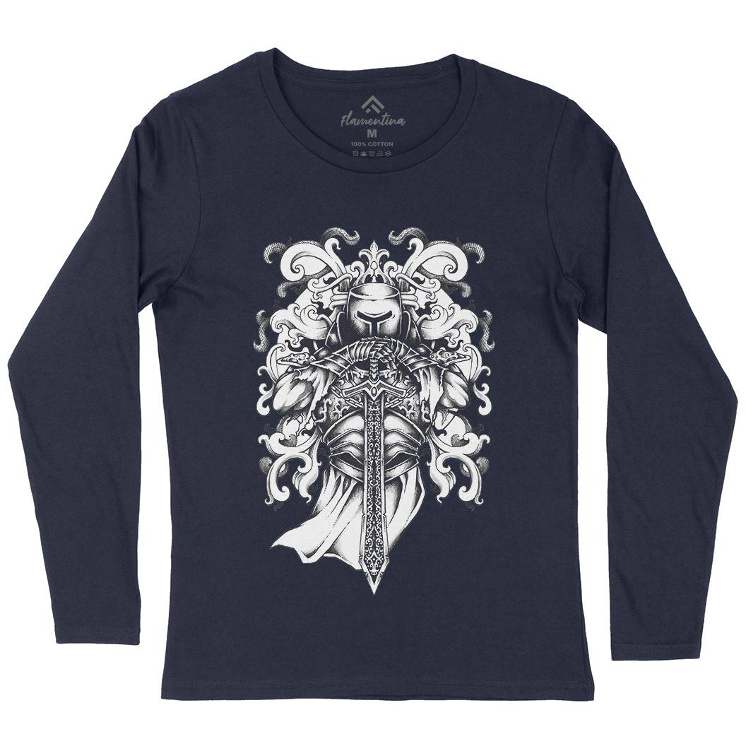 Knight And Armor Womens Long Sleeve T-Shirt Warriors A431