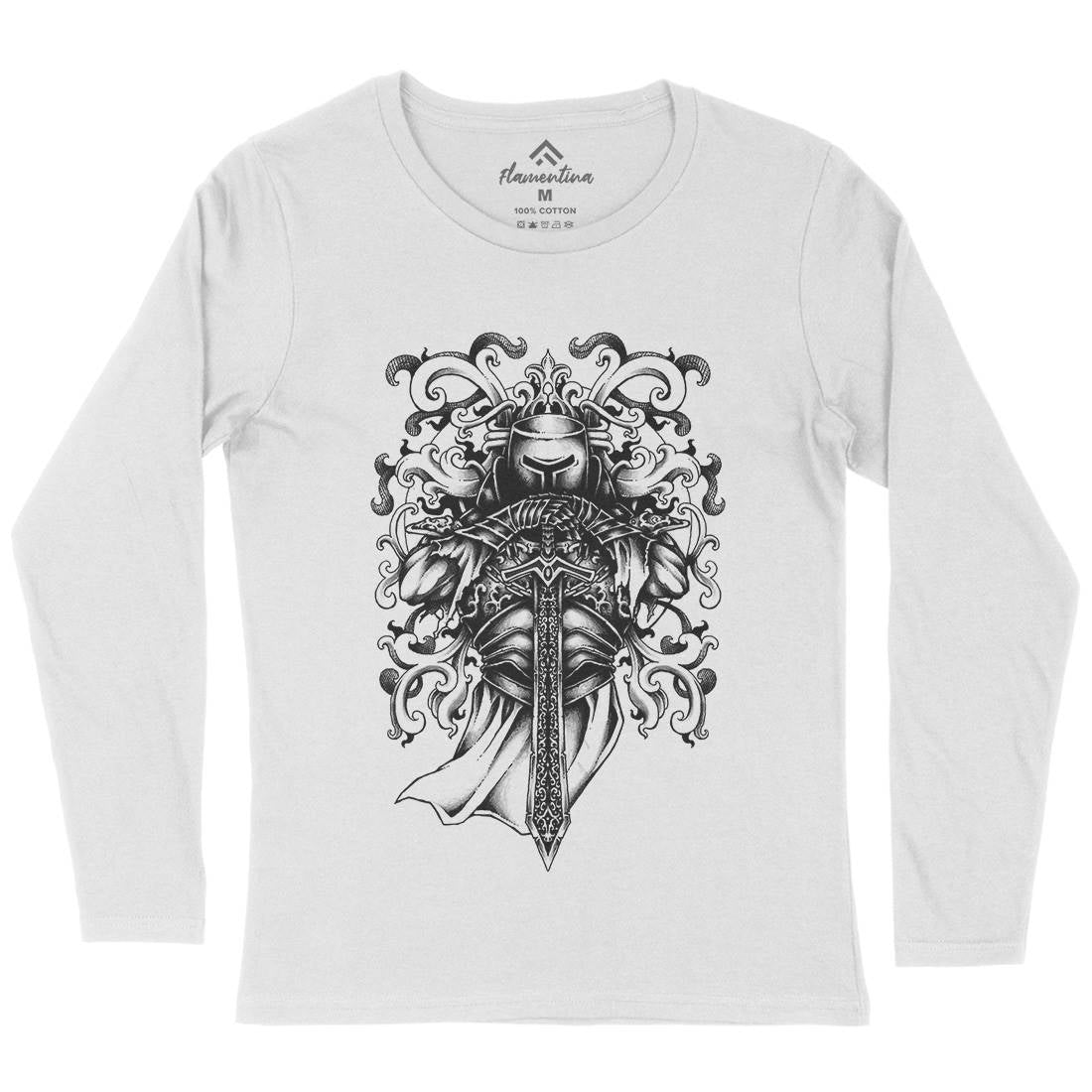 Knight And Armor Womens Long Sleeve T-Shirt Warriors A431