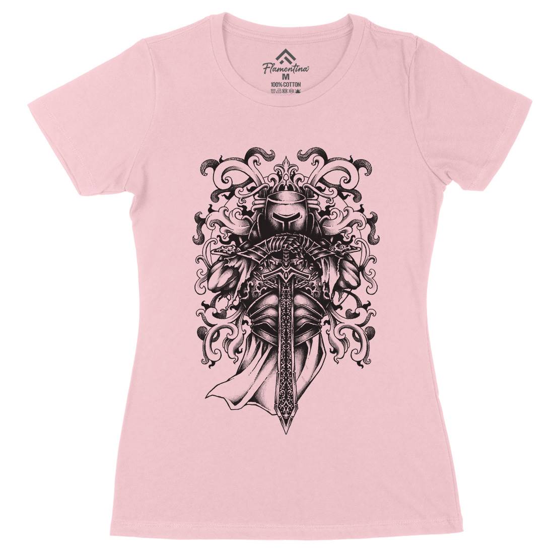 Knight And Armor Womens Organic Crew Neck T-Shirt Warriors A431