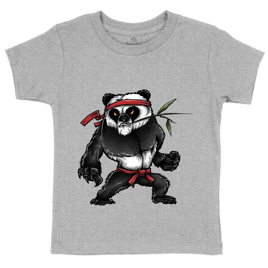 Kung Fu Zoo Kids Organic Crew Neck T-Shirt Animals A432