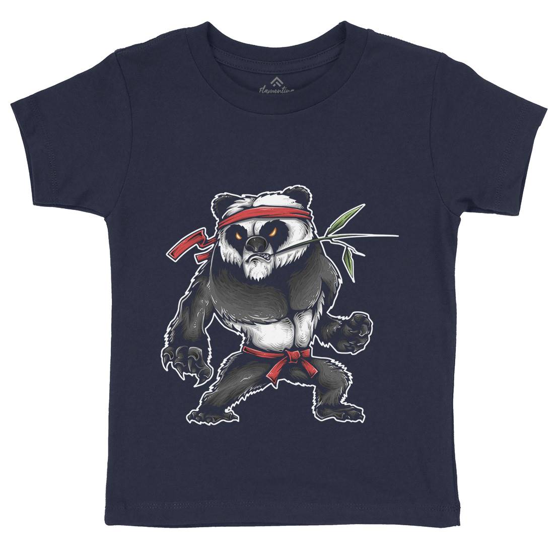 Kung Fu Zoo Kids Organic Crew Neck T-Shirt Animals A432