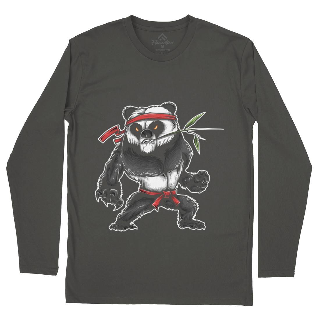 Kung Fu Zoo Mens Long Sleeve T-Shirt Animals A432