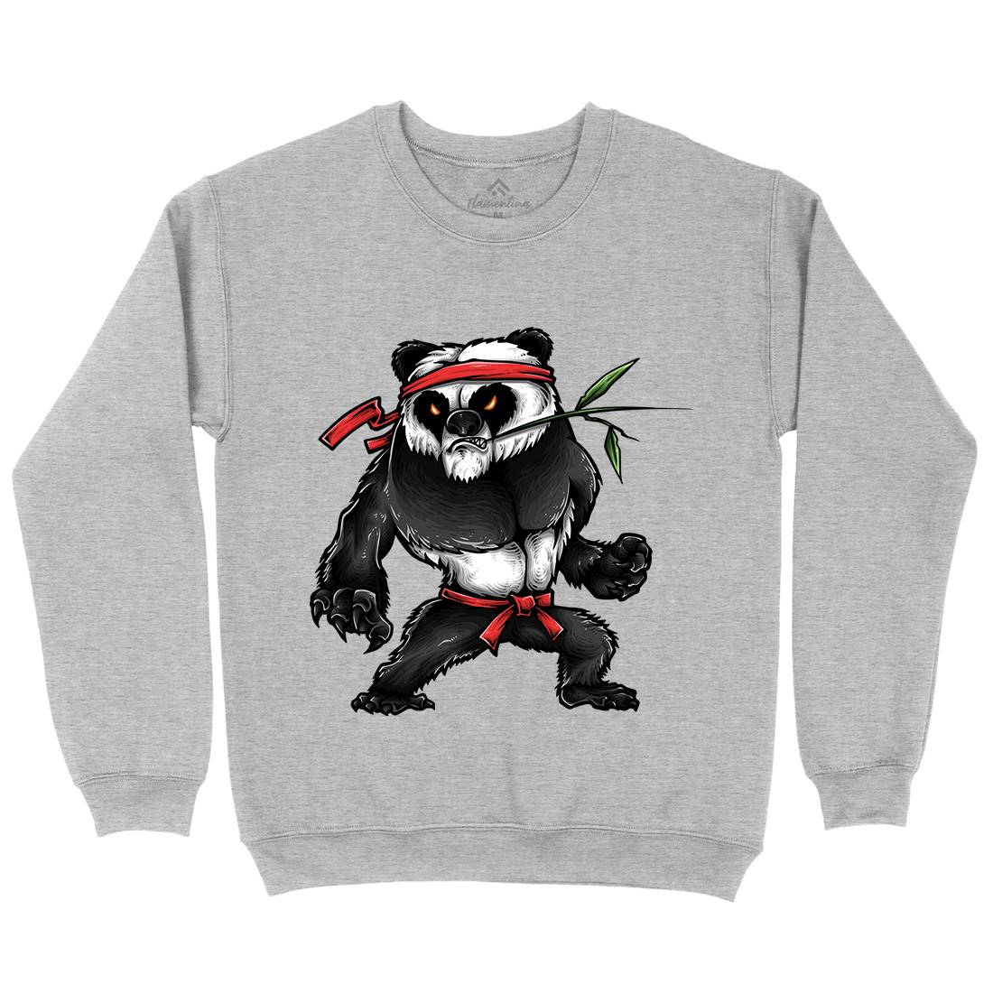 Kung Fu Zoo Mens Crew Neck Sweatshirt Animals A432
