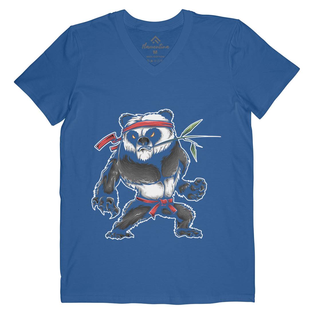 Kung Fu Zoo Mens V-Neck T-Shirt Animals A432