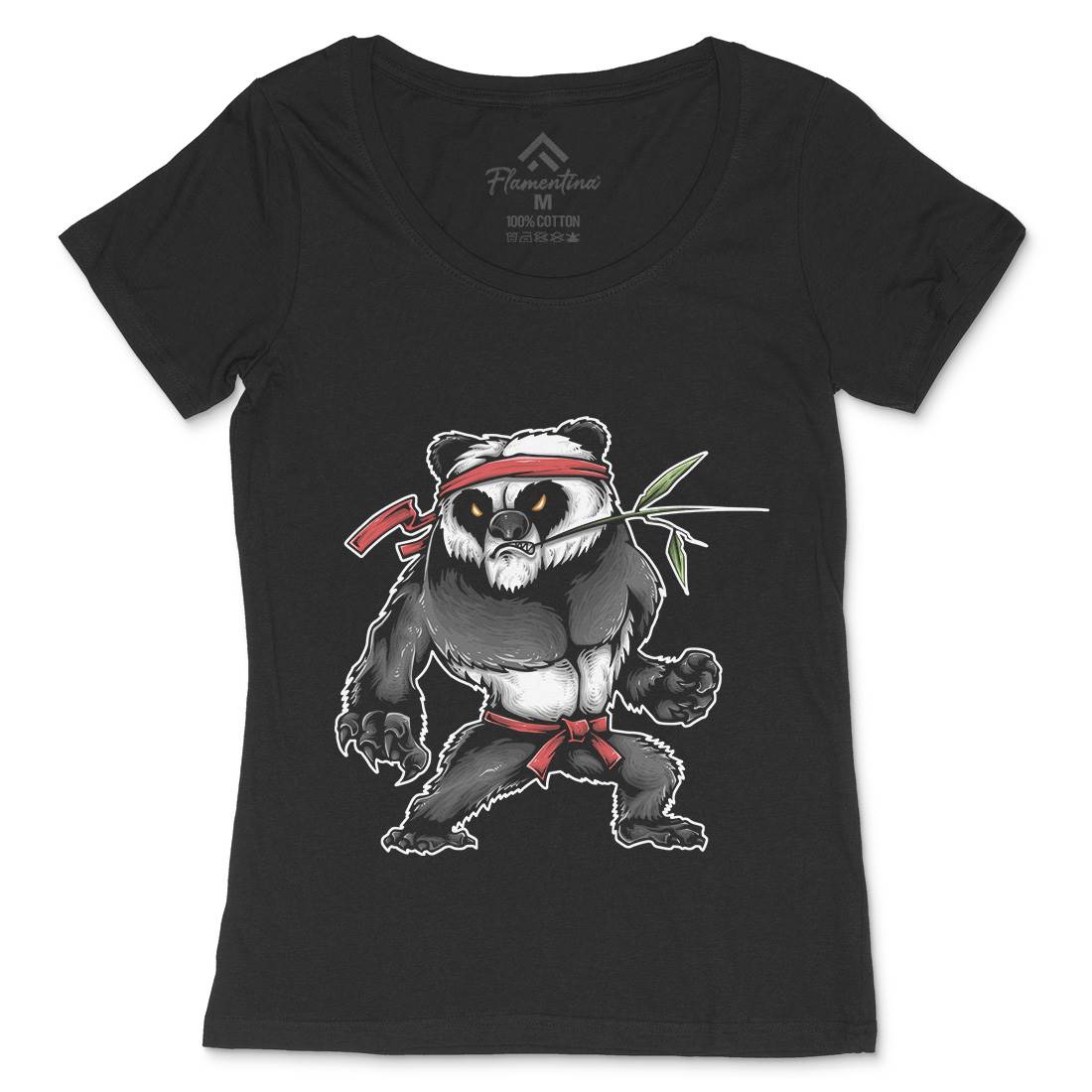 Kung Fu Zoo Womens Scoop Neck T-Shirt Animals A432