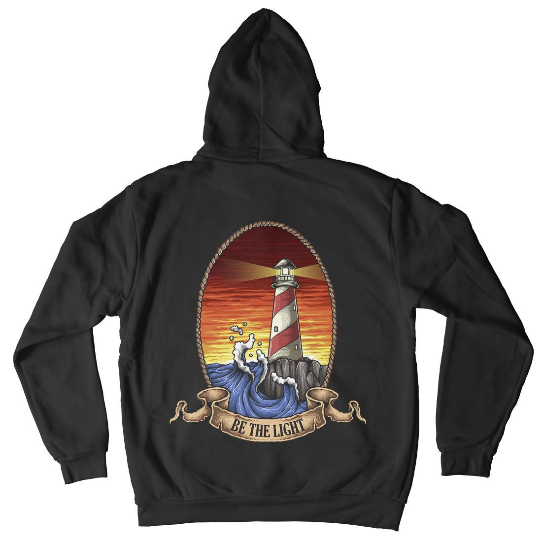 Lighthouse Mens Hoodie With Pocket Navy A433