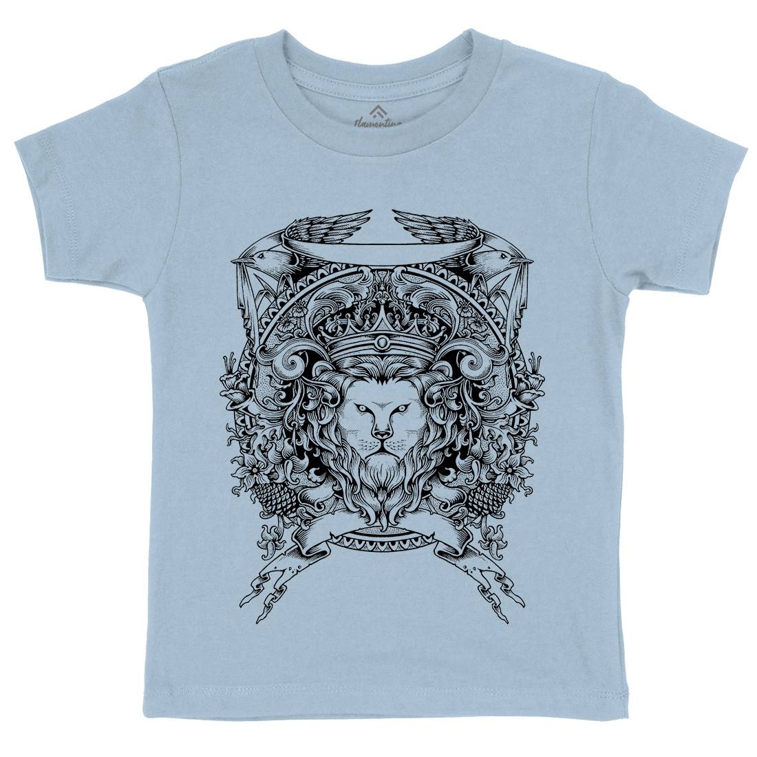Lion Crest Kids Organic Crew Neck T-Shirt Warriors A434