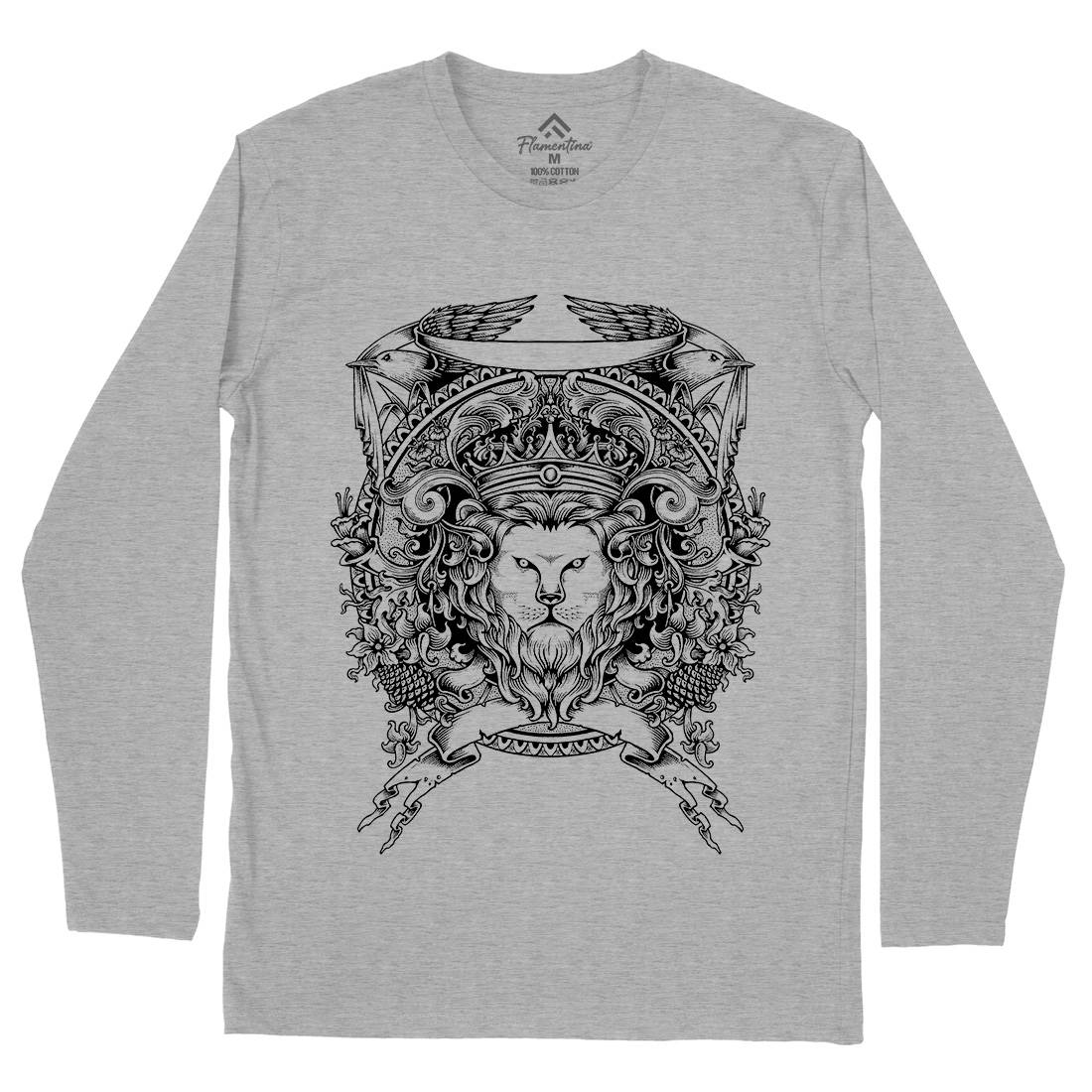 Lion Crest Mens Long Sleeve T-Shirt Warriors A434