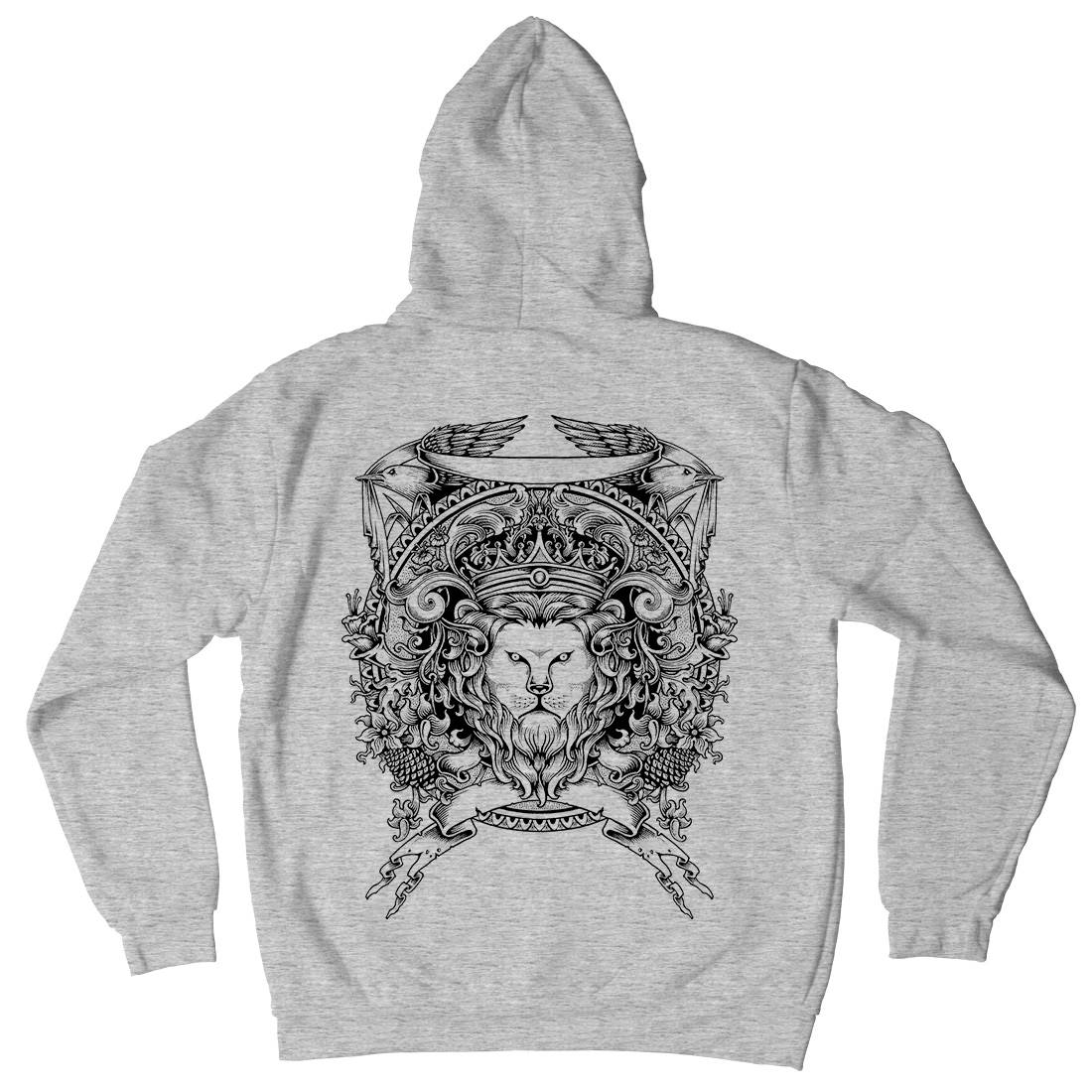 Lion Crest Mens Hoodie With Pocket Warriors A434