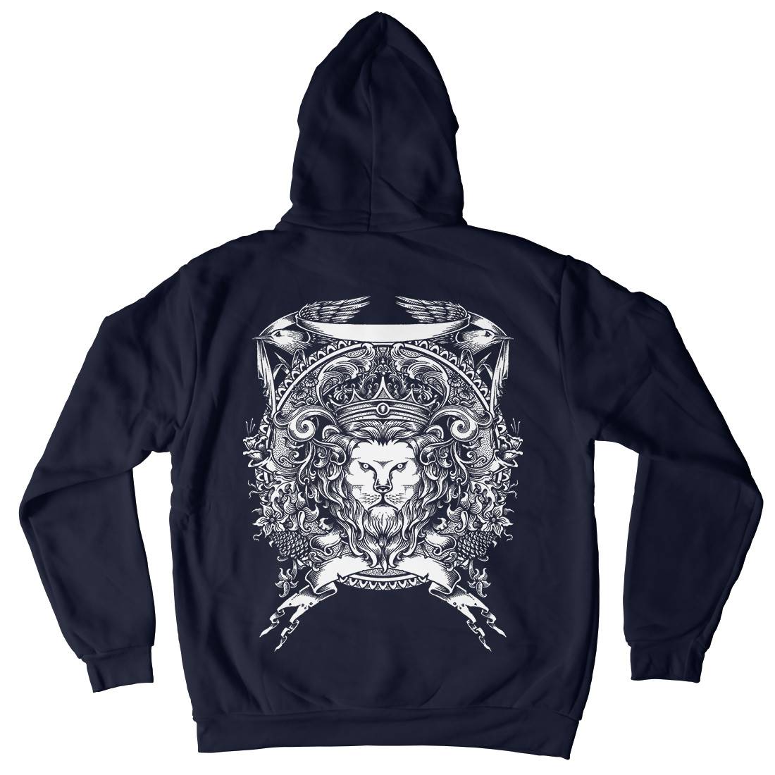 Lion Crest Mens Hoodie With Pocket Warriors A434