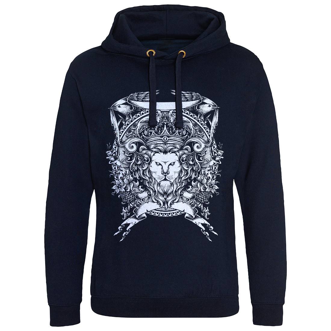 Lion Crest Mens Hoodie Without Pocket Warriors A434