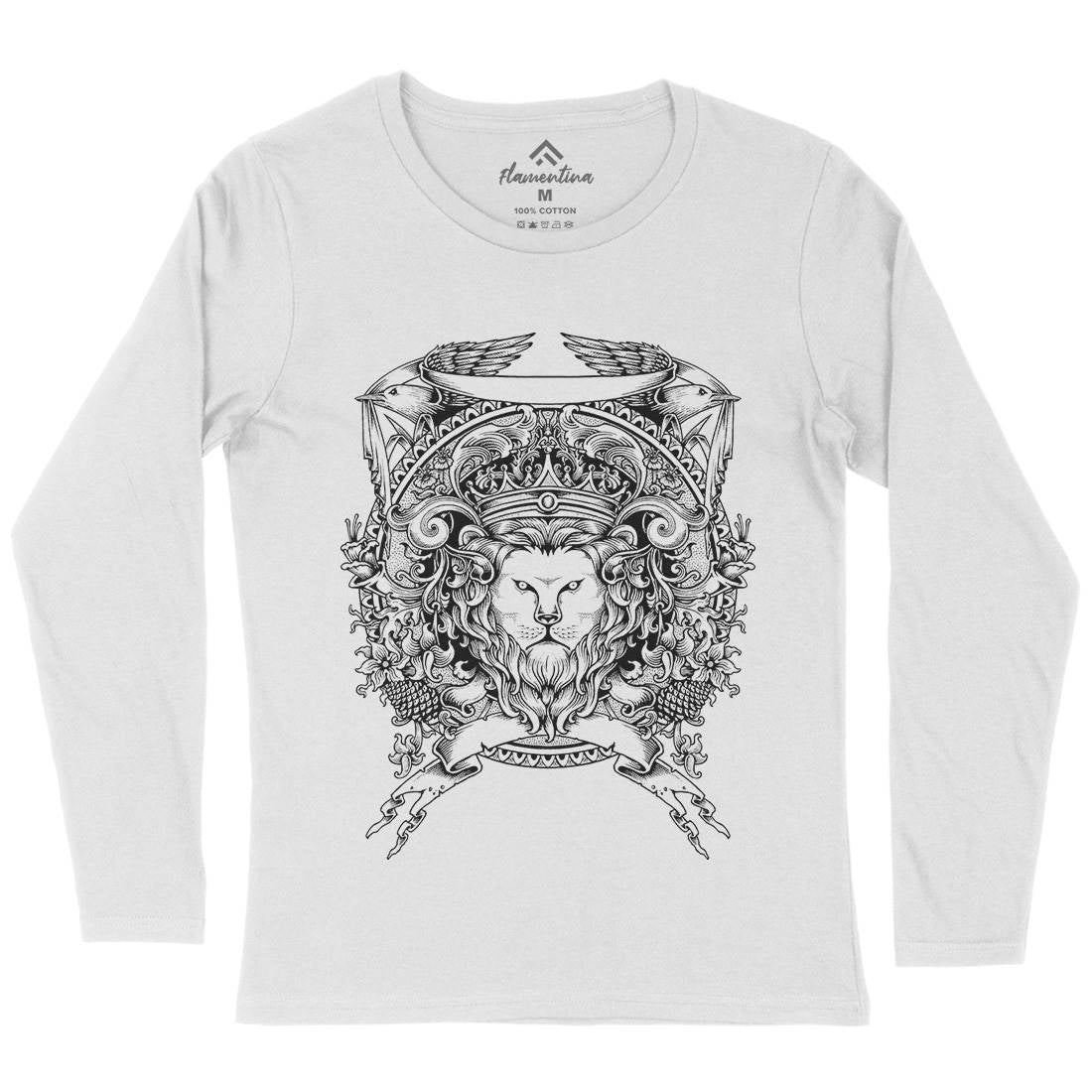 Lion Crest Womens Long Sleeve T-Shirt Warriors A434