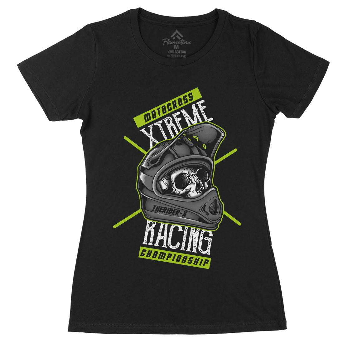 Motocross Womens Organic Crew Neck T-Shirt Motorcycles A437