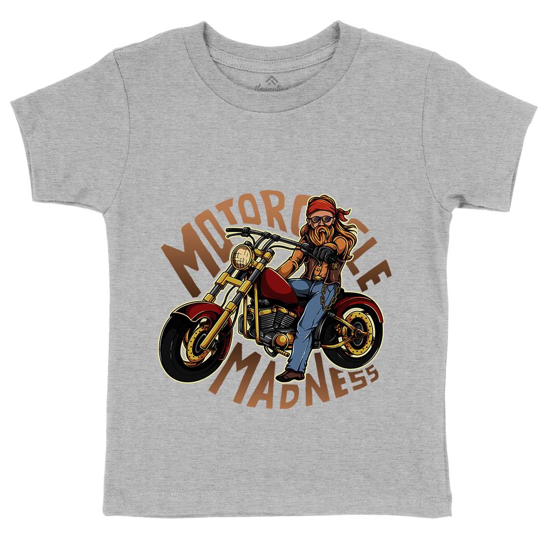 Madness Kids Organic Crew Neck T-Shirt Motorcycles A438