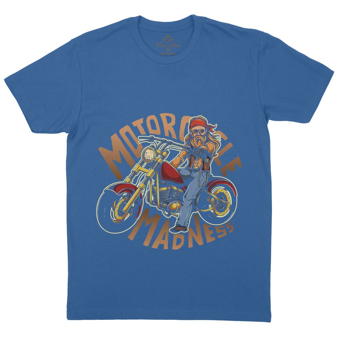Madness Mens Organic Crew Neck T-Shirt Motorcycles A438