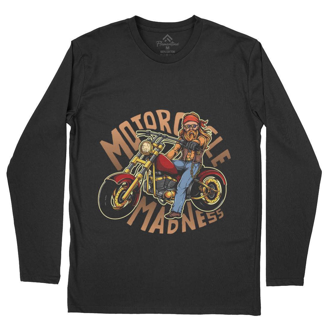 Madness Mens Long Sleeve T-Shirt Motorcycles A438
