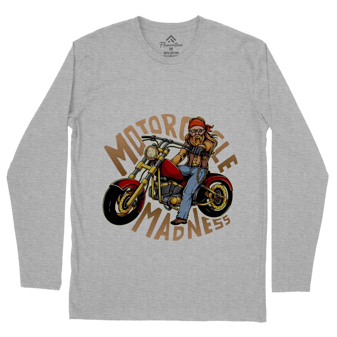 Madness Mens Long Sleeve T-Shirt Motorcycles A438