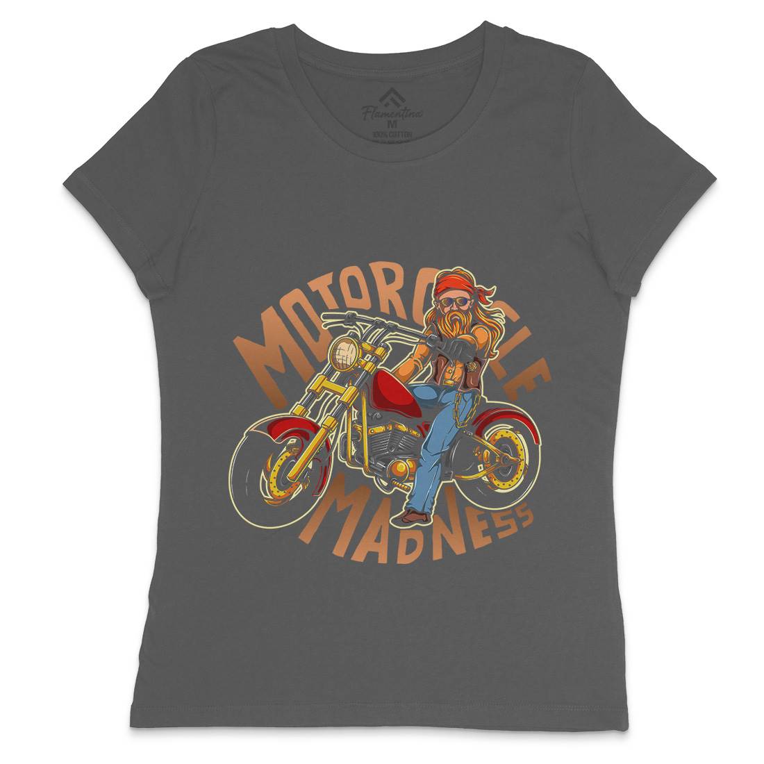 Madness Womens Crew Neck T-Shirt Motorcycles A438