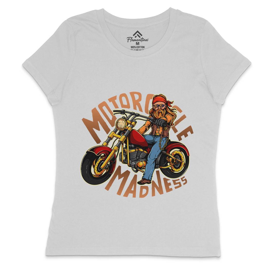 Madness Womens Crew Neck T-Shirt Motorcycles A438